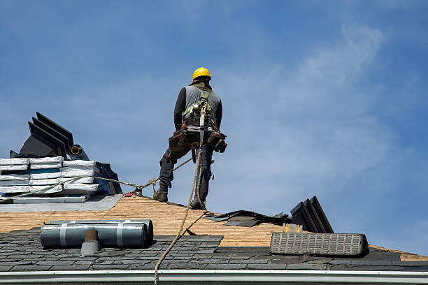 Professional Gutter Installation technician working in Lime Ridge, WI